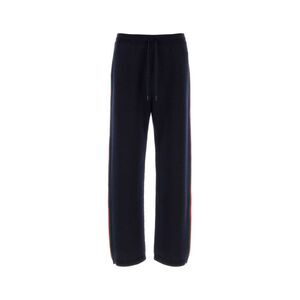 Gucci Men Midnight Blue Stretch Wool Joggers